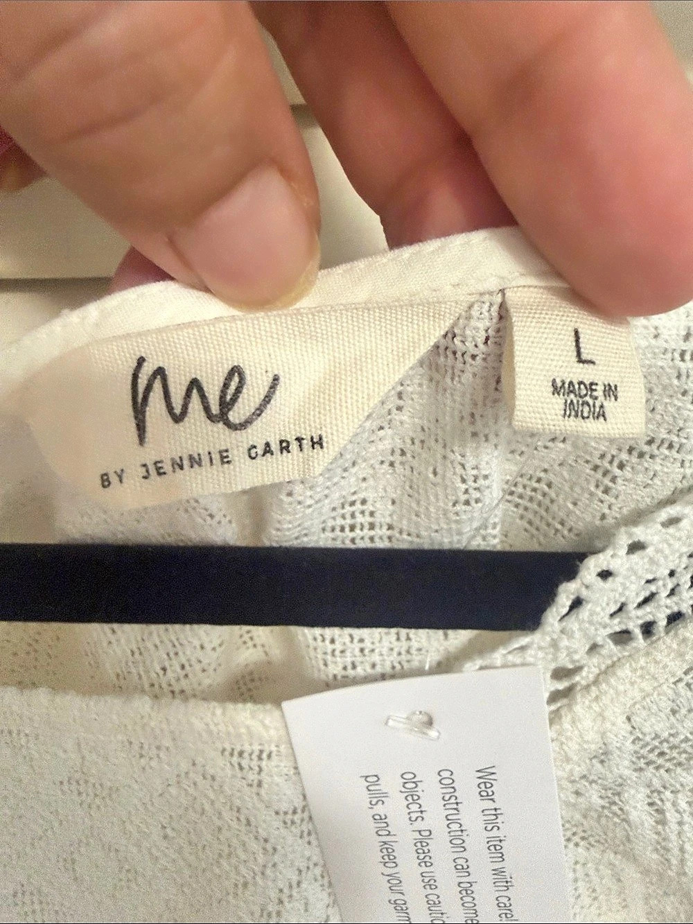 Me by Jennie Garth Charleston Lace Blouse Cream Large NWT - Picture 3 of 6